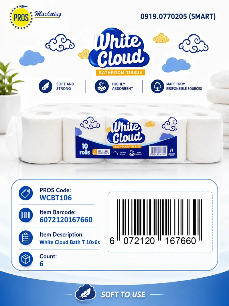 White Cloud Bath T 10x6s