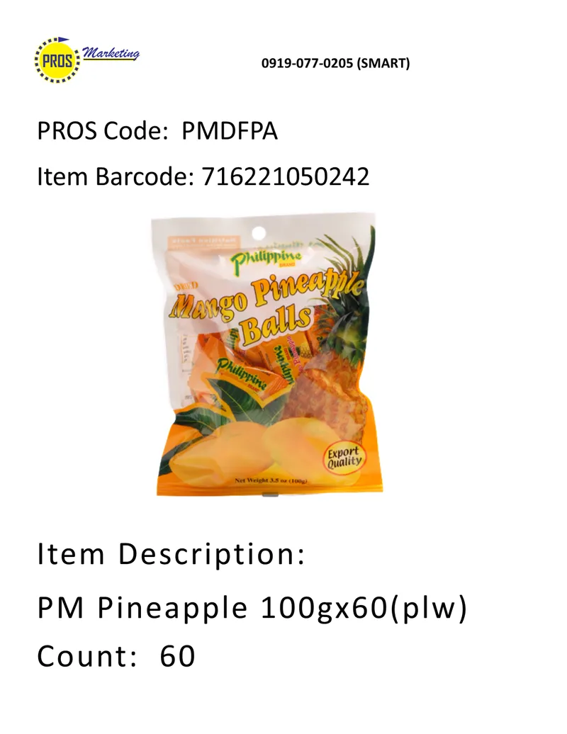 PM Pineapple 100gx60(plw)