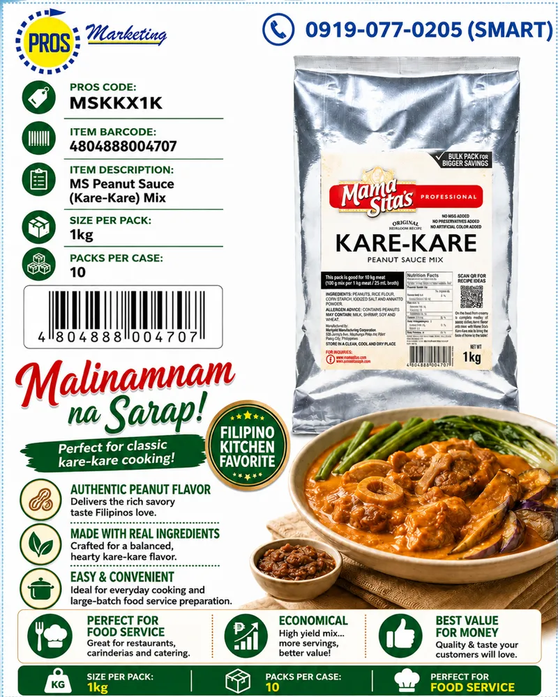 MS Peanut Sauce (Kare-Kare) Mix 1kgx10