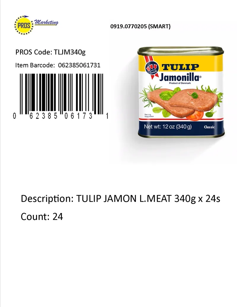 TULIP JAMON L.MEAT 340g x 24s
