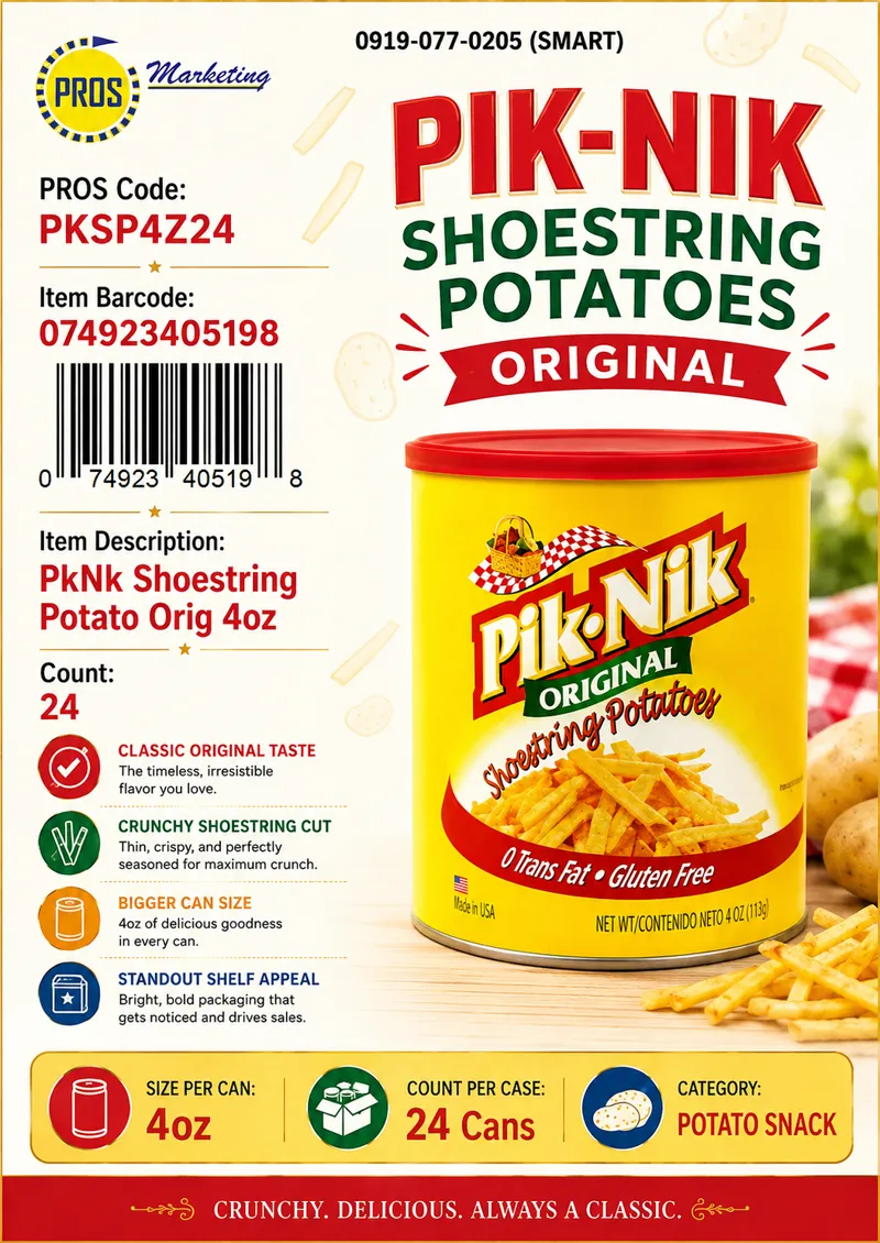 PkNk Shoestring Potato Orig 4ozx24