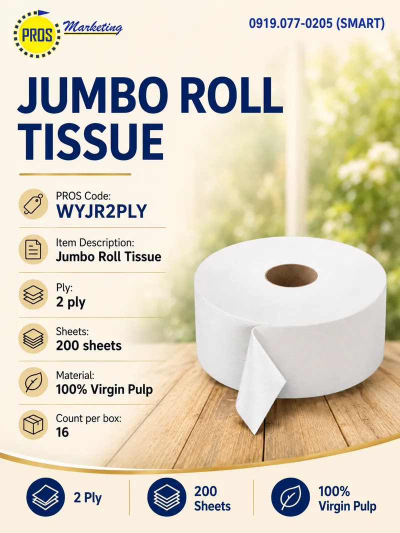 Jumbo Roll Tissue 2ply 200sheets