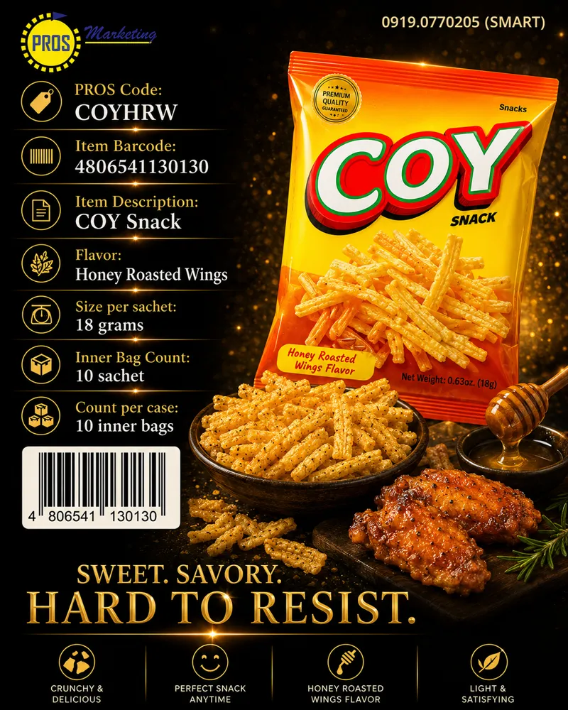 COY Honey Roasted Wings (18gx10s)x10s