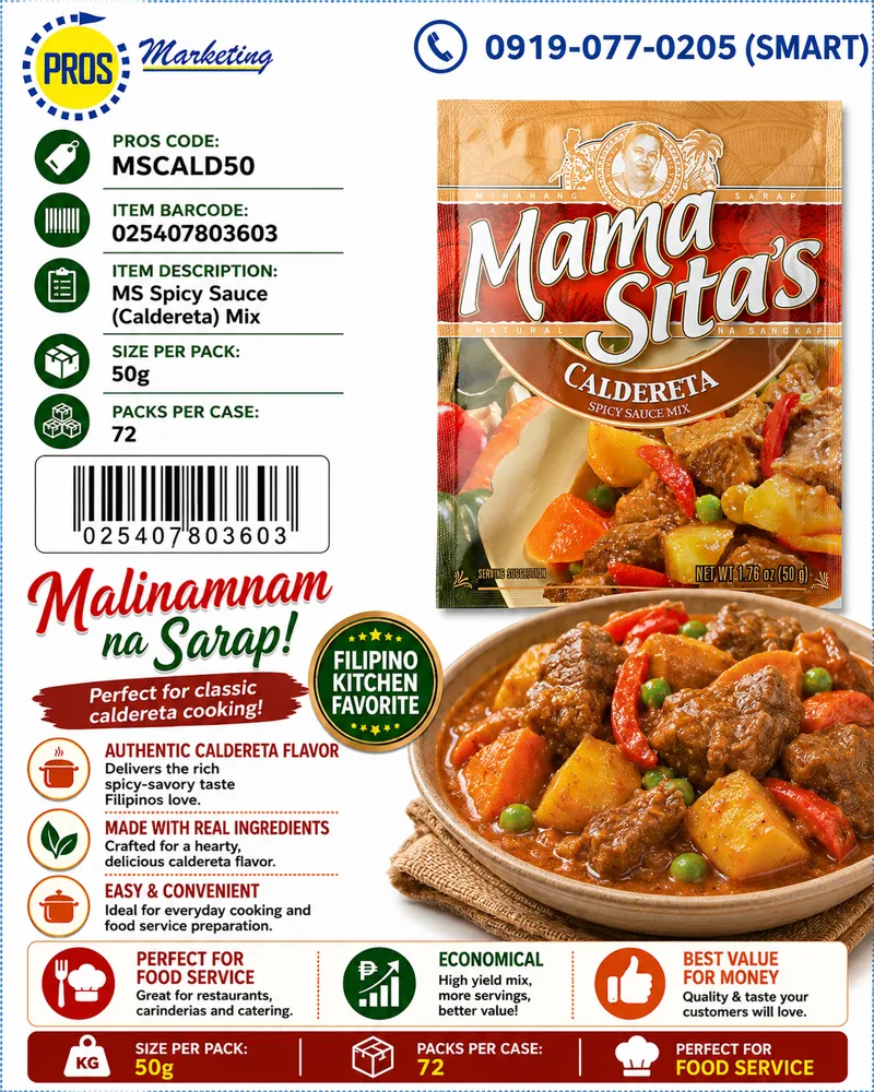 MS Spicy Sauce (Caldereta) Mix 50gx72