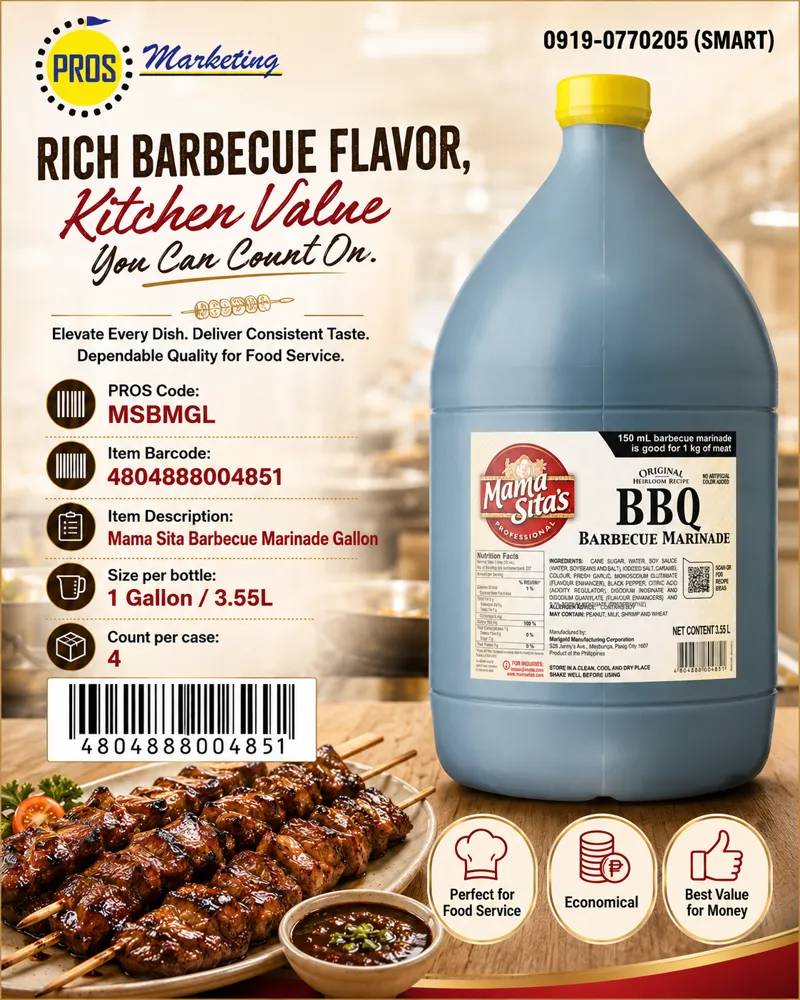 MS Barbecue Marinade Gallon 3.55Lx4
