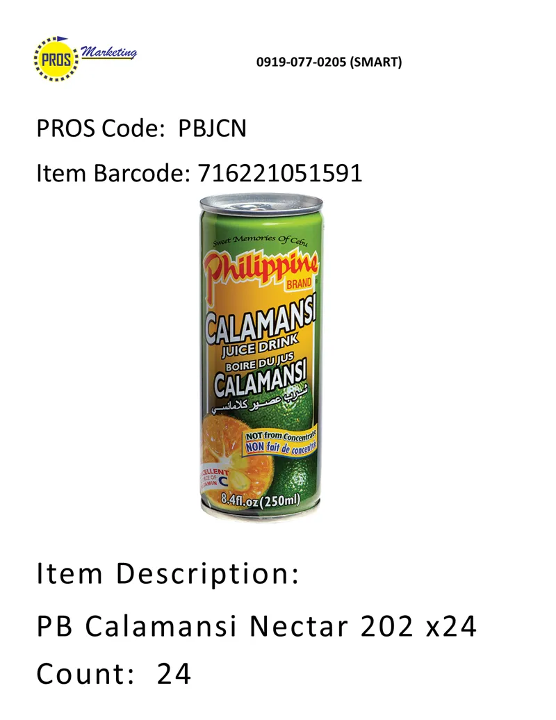 PB Calamansi Nectar 202 x24