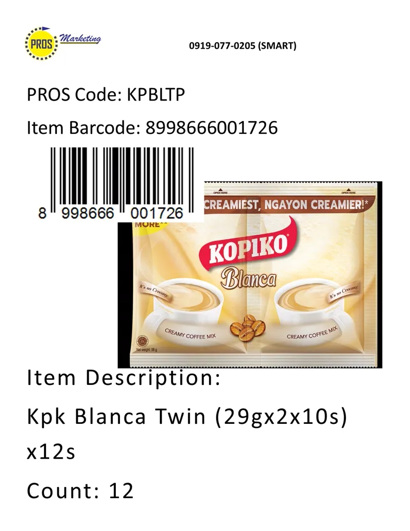 Kpk Blanca Pouch (30gx10s)x24s