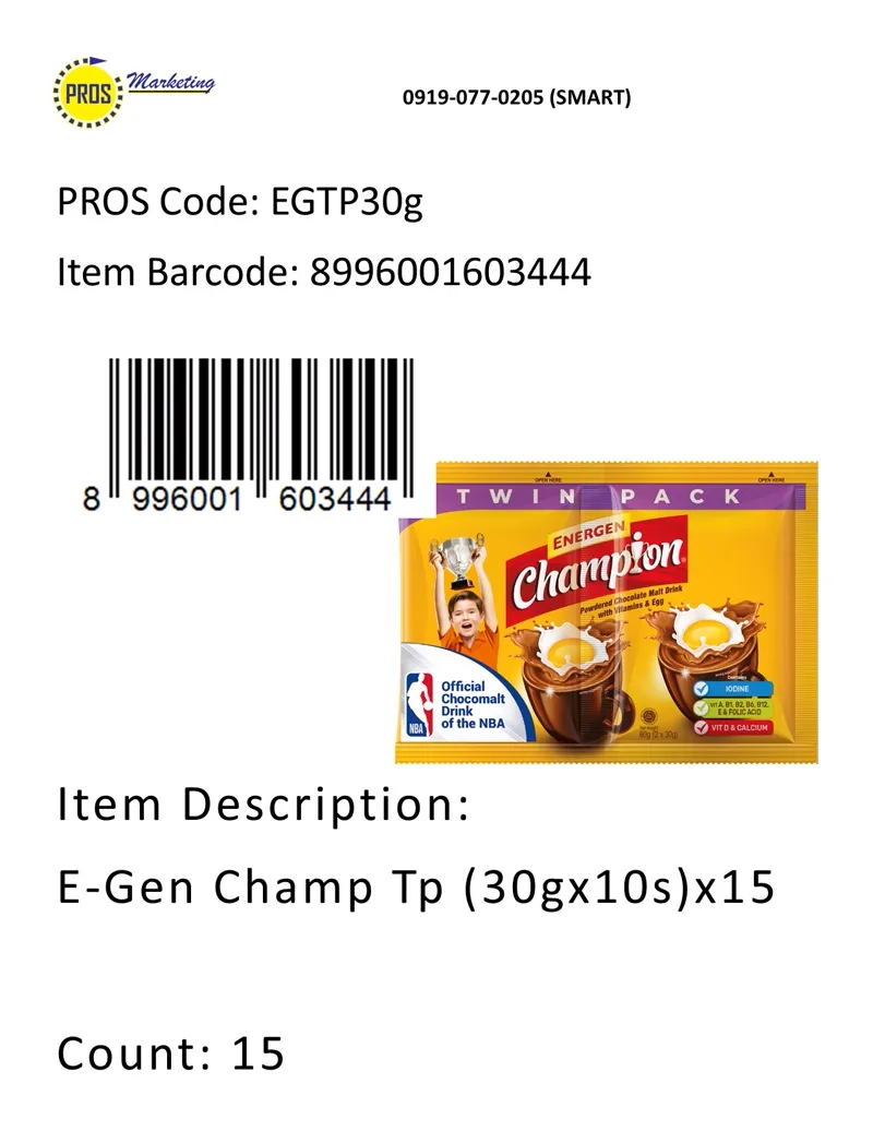 E-Gen Champ Tp (30gx10s)x15