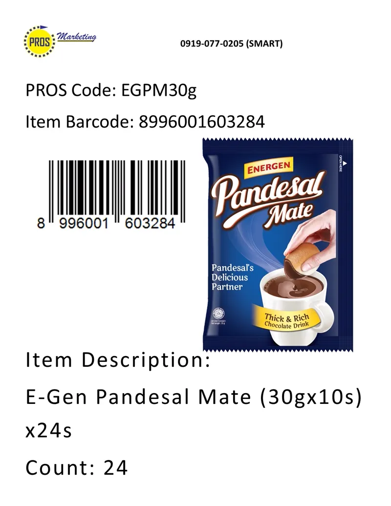 E-Gen Pandesal Mate (30gx10s)x24s
