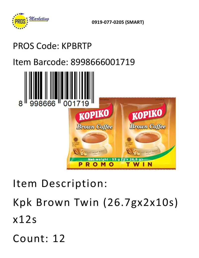 Kpk Brown Twin (26.7gx2x10s)x12s