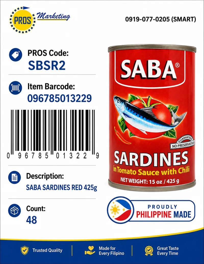 SABA SARDINES RED 425g