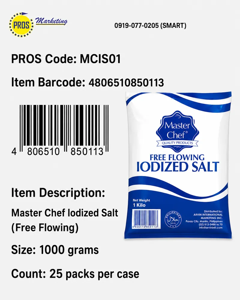 MChef Iodized Salt 1kgx25s