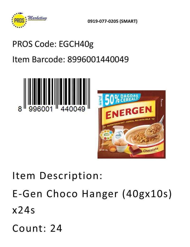 E-Gen Choco Hanger (40gx10s)x24s