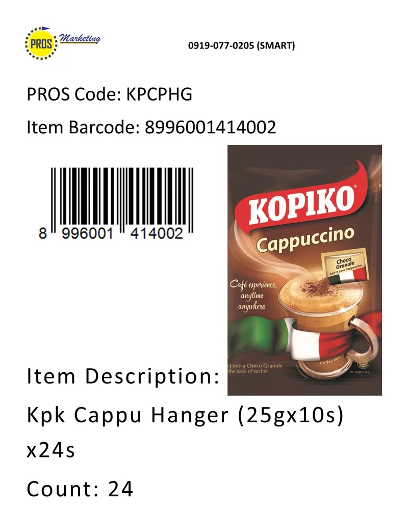 Kpk Cappu Hanger (25gx10s)x24s