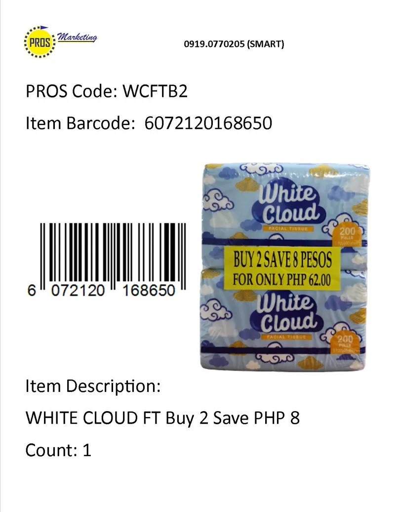 WHITE CLOUD FT Buy 2 Save PHP 8