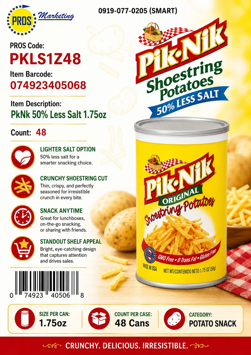 PkNk 50% Less Salt 1.75ozx48
