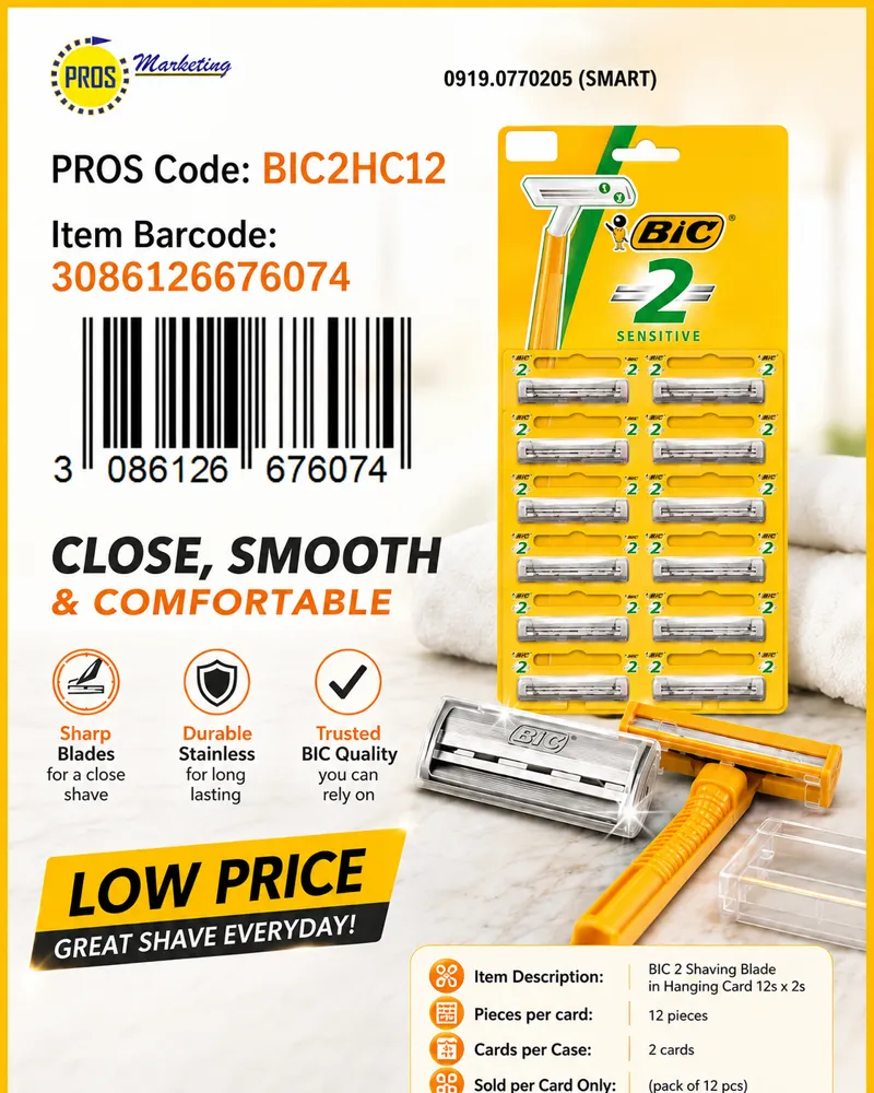 BIC 2 Hanging Card 12sx2s