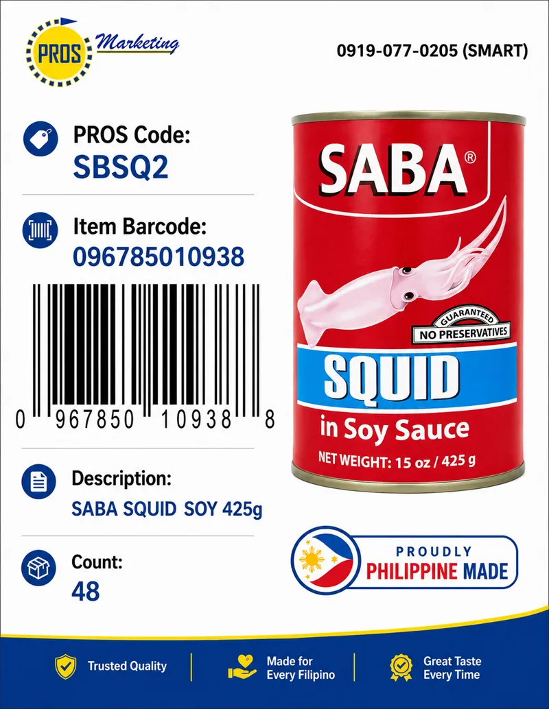 SABA SQUID SOY 425g