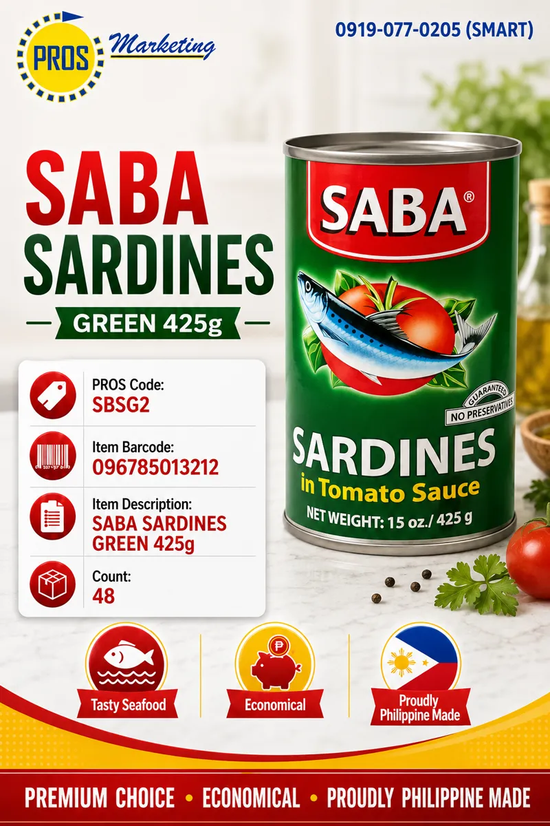 SABA SARDINES GREEN 425g