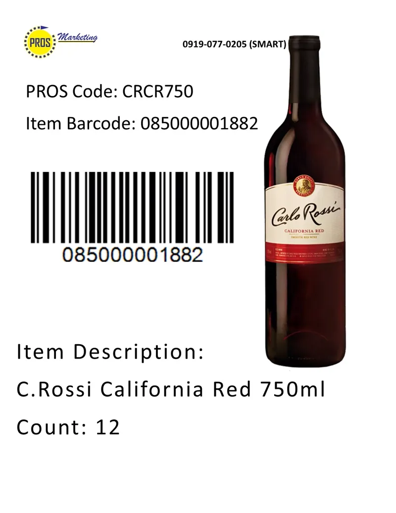 C.Rossi California Red 1.5 Lx6