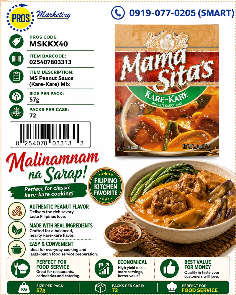 MS Peanut Sauce (Kare-Kare) Mix 57gx72