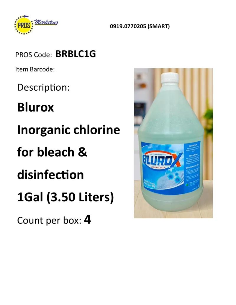 Blurox Liq Bleach 1Galx4s