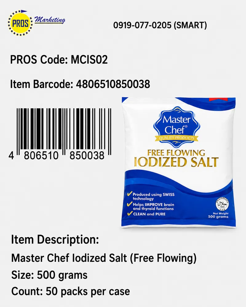 MChef Iodized Salt 500gx50s