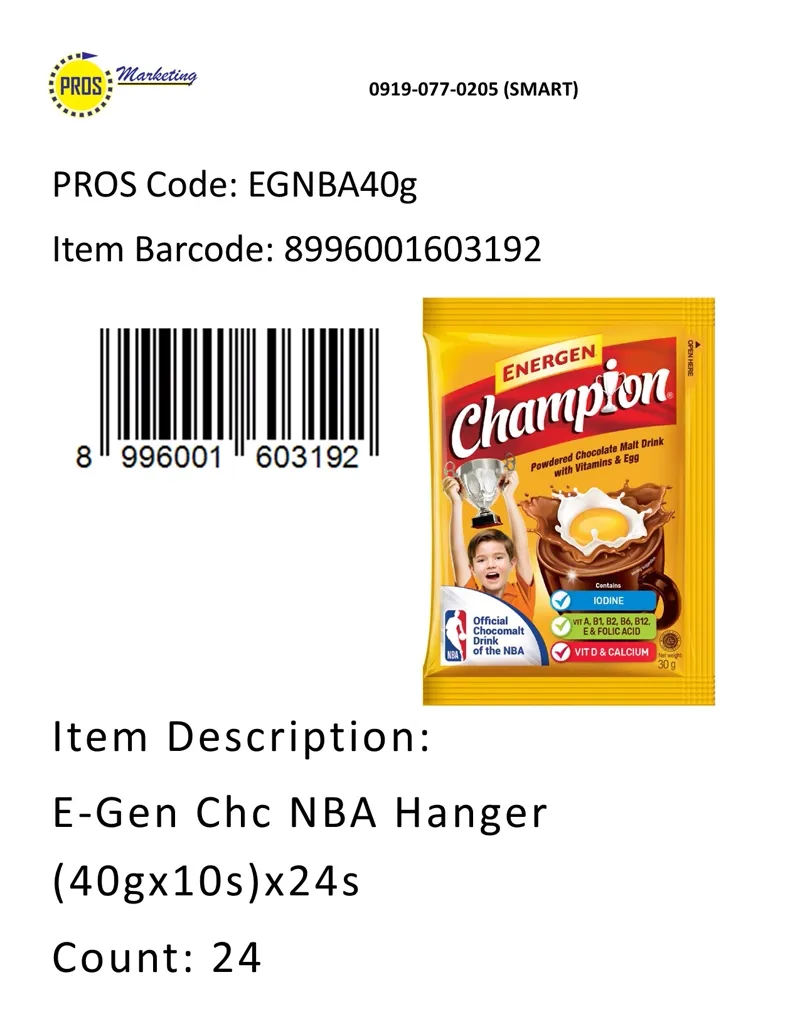 E-Gen Chc NBA Hanger (40gx10s)x24s