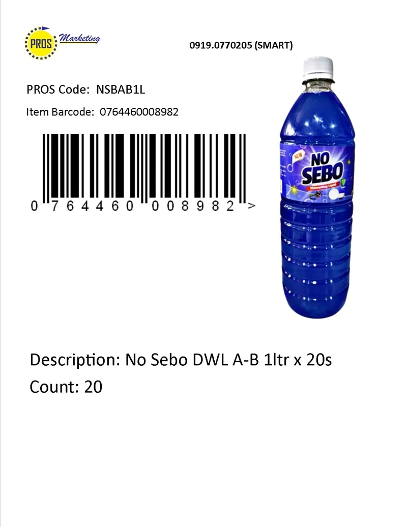 No Sebo DWL A-B 1ltr x 20s