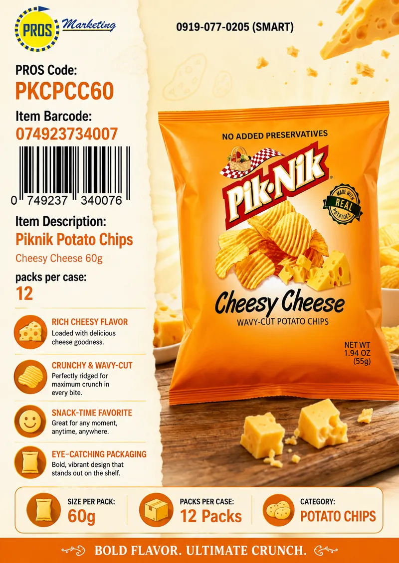 PkNk Chips Ketchup 60gx12