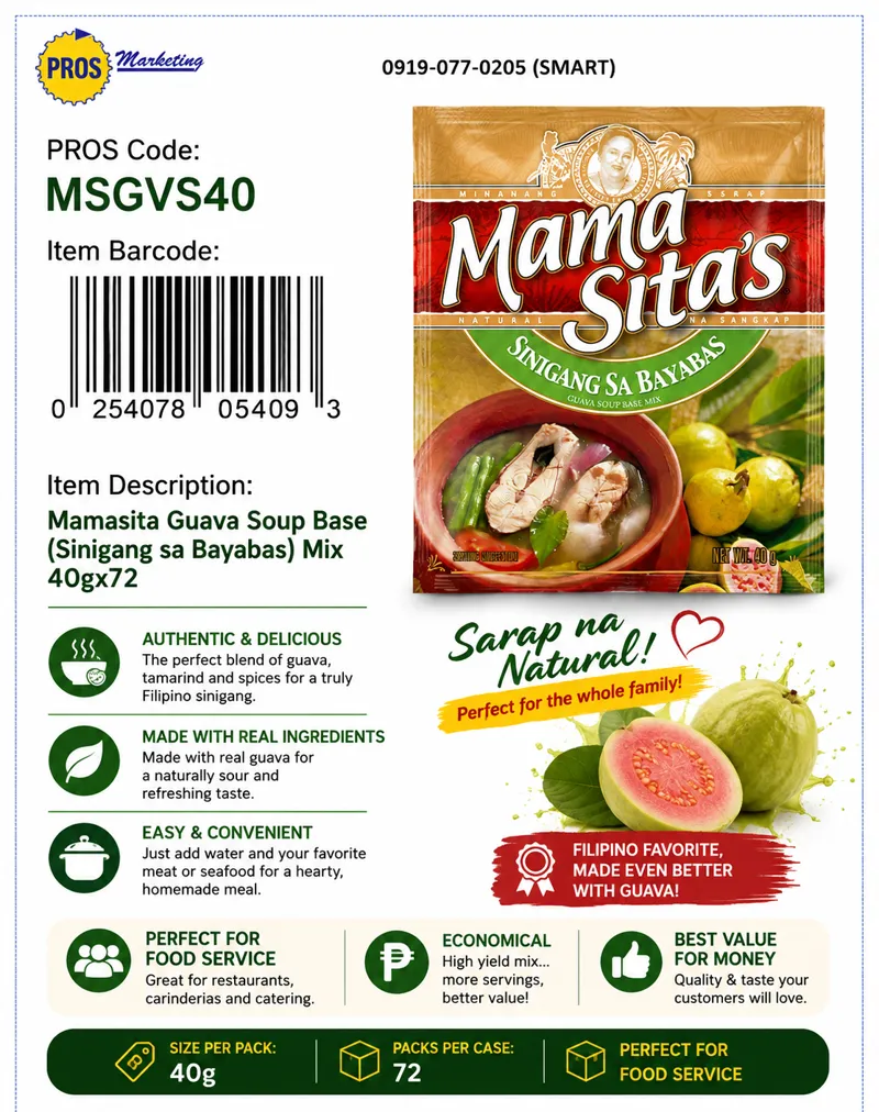 MS Guava Soup Base (Sinigang sa Bayabas) Mix 40gx72