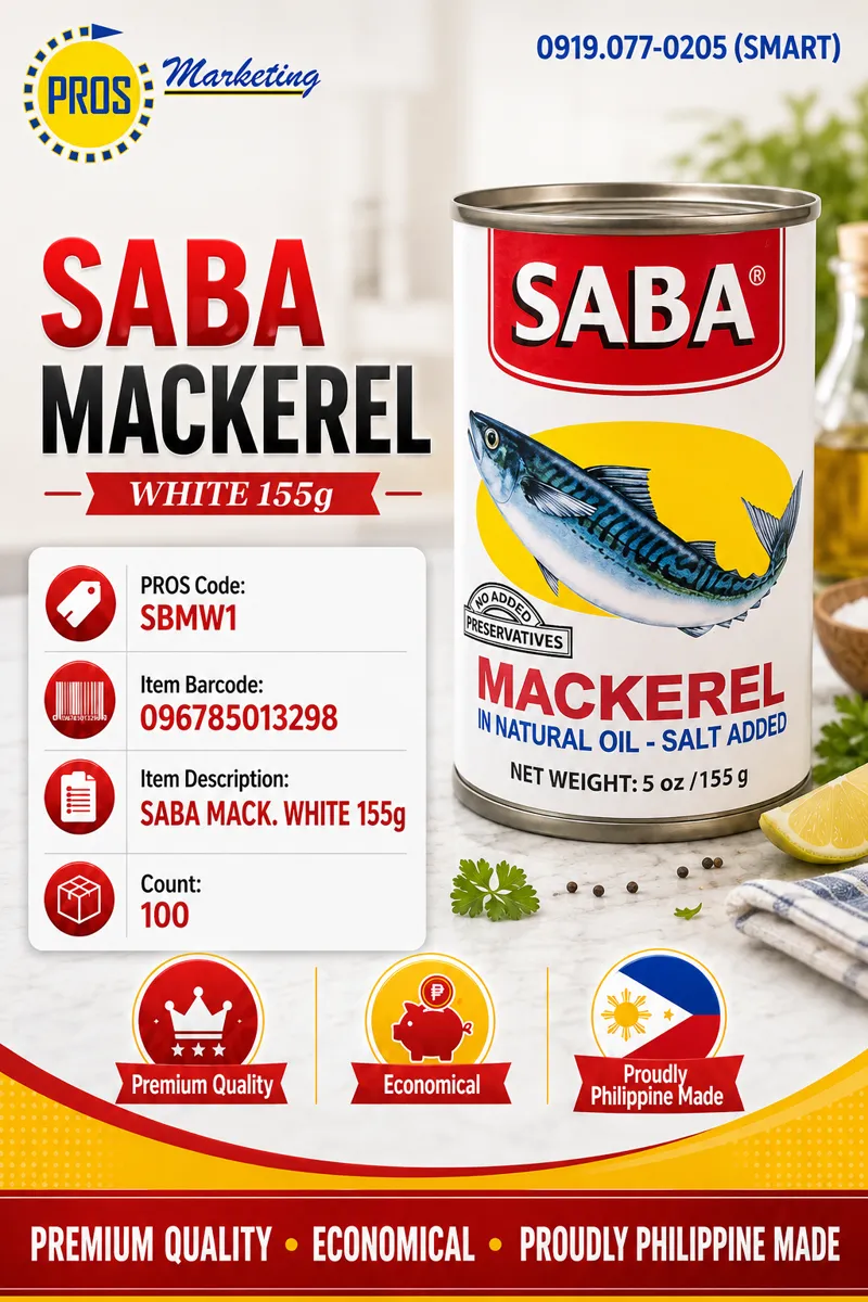 SABA MACK. WHITE 155g