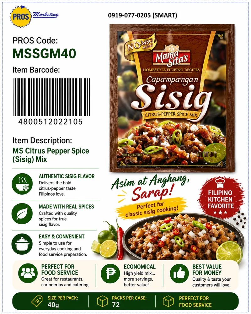 MS Tamarind Seasoning (Sinigang) Mix Regular 50gx72