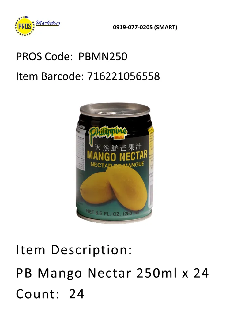 PB Mango Nectar 250ml x 24